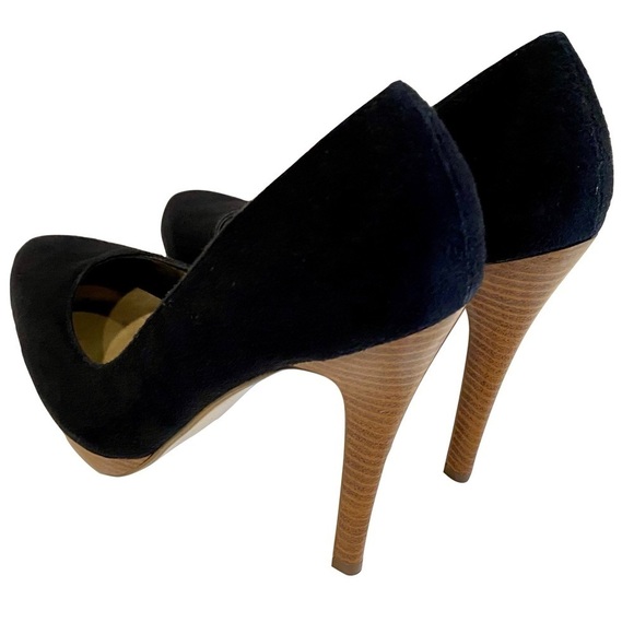 NWOTB - Delicious Sexy Black Suede Platform Pumps Size 8.5 - Picture 3 of 9